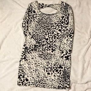 Black and white body dress